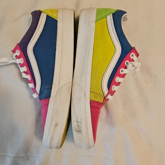 VANS Color Block Old Skool Sidestripe Low Top Casual Sneakers - Size 7.5 - Picture 2 of 8